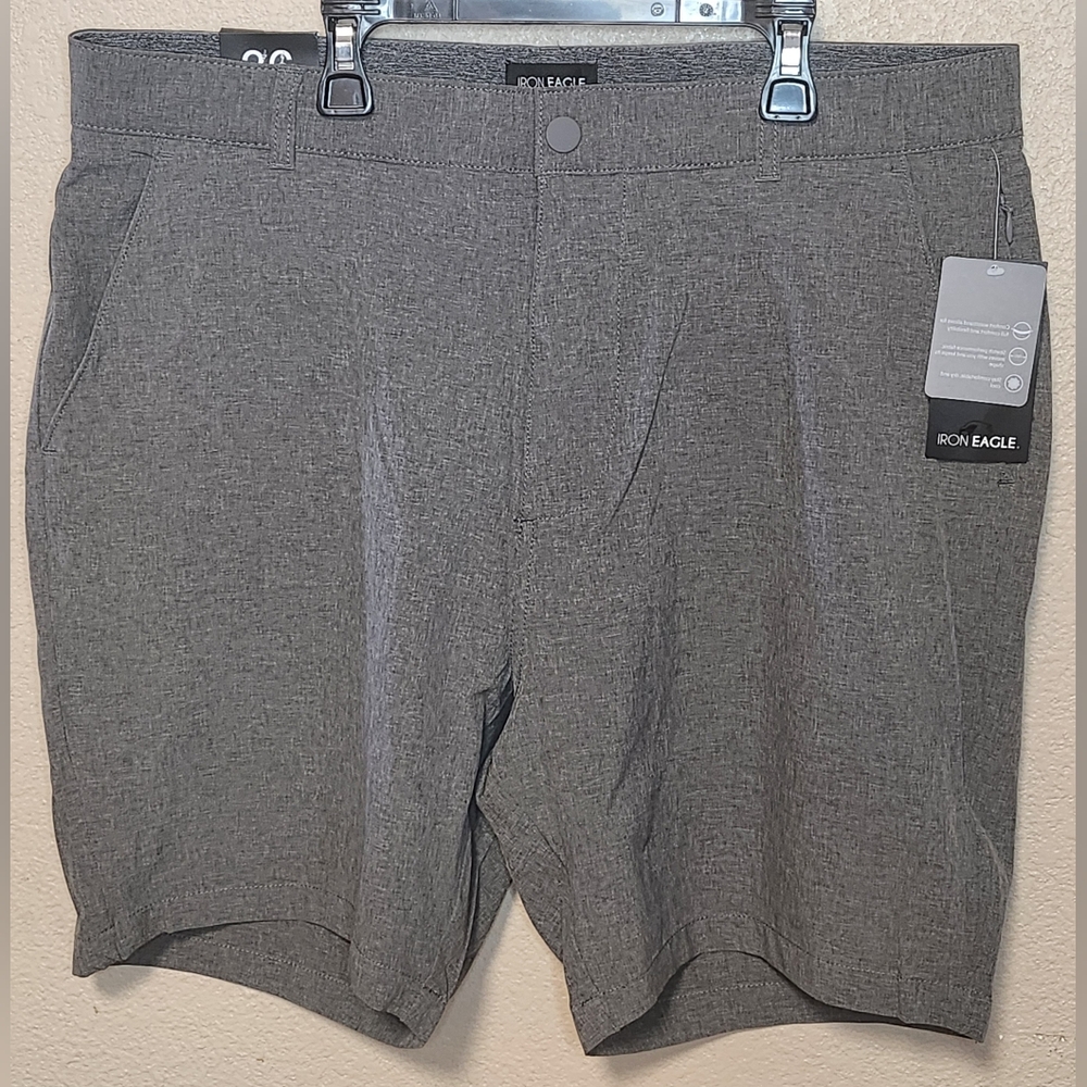 Iron Eagle Men's Heather Grey Shorts Sizes 34, 36 And 38